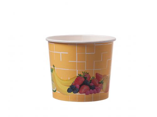 Eisbecher Obst Gelb 250ml Ø8,1 x 6,8cm Kraftkarton